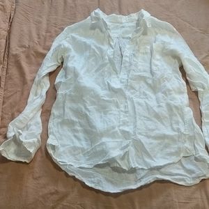 Muji 100% linen button up shirt